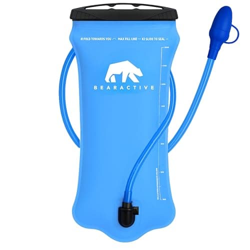 Bearactive Hydration Bladder, Water Bladder 2L for Running Backpack with BPA-Free TPU, Hydration Pack, Leak-Proof Water Pouch, No Plastic Smell – Hiking, Running, Cycling & Camping (Blue, 2 Litre)