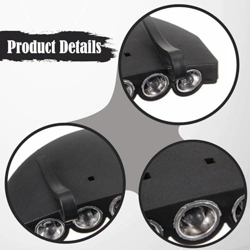 QSTDGVPW Clip Light, Headlamp, Waterproof, Portable Cap Flashlight Clip, Hat Flashlight for Running, Camping, Hiking, Travel — view 3