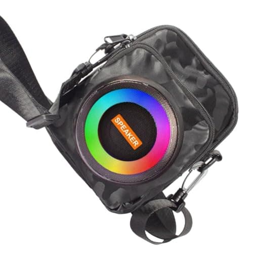 Aundhegrtt Outdoor Rechargeable Waterproof Bluetooth Speaker Large Capacity Power Bank for Hiking Traval Travel Back Pack Speaker Bag — view 5