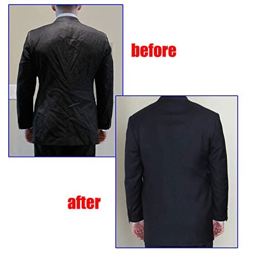 YUEHISY Metal Adjustable Car Coat Hanger, Stainless Steel Clothes Holder for Backseat Headrest Rods, Space Saving Travel Garment Rack, Wrinkle Free Suit Jacket Organizer (Black) — view 2
