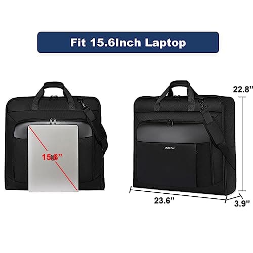 PUSLOM Garment Bag Travel Suit Bag for Men Women Large 40-Inch, Black — view 5