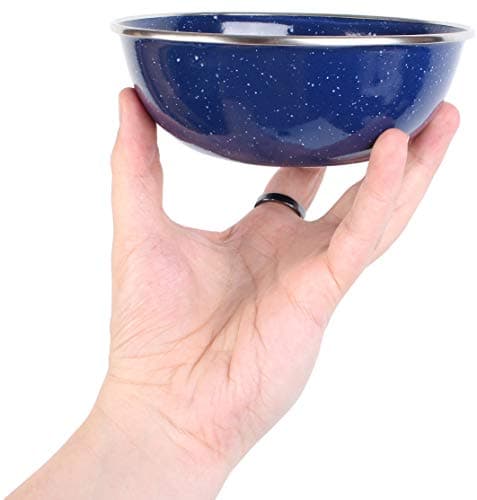 Epic Militaria Durable Enamel Camping Dinner Set (Blue, 2 Sets) — view 4