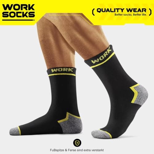 FALARY Thermal Mens Socks Size 6-8 Uk Multipack Thick Work Socks Mens 6-9 Heavy Duty 10 Pairs Boot Socks Mens Running Socks Trainer Socks Sports Socks Men'S Athletic Socks Cotton Socks — view 3