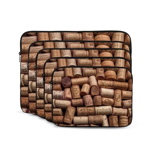 ULKMFFCF 12 inch Laptop Sleeve with Wine cork Printed Shockproof Laptop Case Cover Bag for School Travel Office — view 2