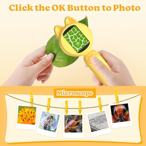Microscope for Kids - Portable Magnifying Glass with 2-Inch IPS Screen — view 3