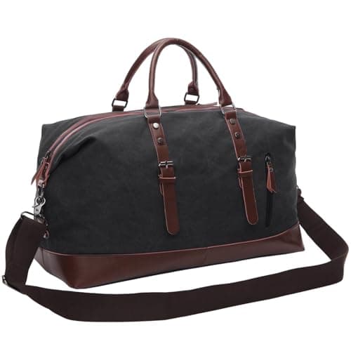 Canvas Duffle Bag 40-50L Large Capacity Travel Bag, Gym Duffle Bag Multi-Functional Shoulder, Hand, and Crossbody Carry Weekend Bag for Men and Women