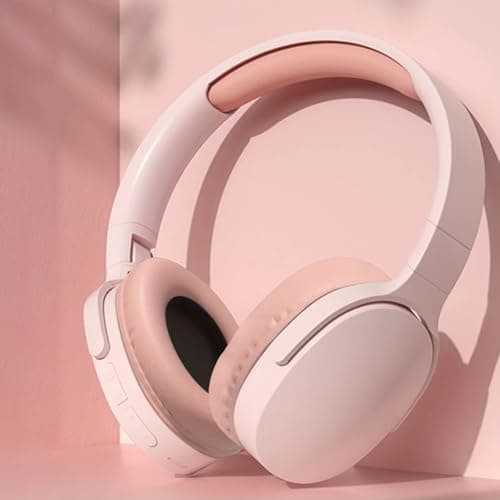 MGHOAQFRK Wireless Bluetooth Headphones Over Ear,HiFi Foldable Noise Reduction Wireless Headset with Microphone,Stereo Headphone with Deep Bass Long Battery Life, Earphone for Travel/Work/Study/Sport — view 2