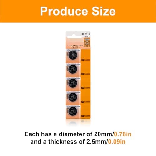 ECVGHD Multipacks of 5/10 CR2025 3V Coin Battery, 10 pieces — view 2