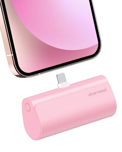 Charmast 20W Power Bank for iPhone 14/13, Mini Size with Built-in Connector