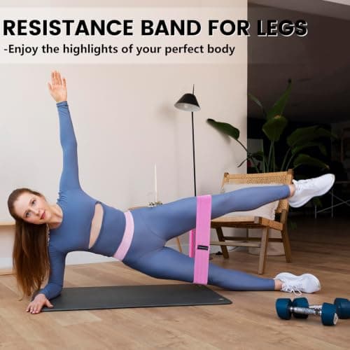 Exercise Band, Resistance Bands Set for Glutes,Yoga, 3 Level Green — view 6