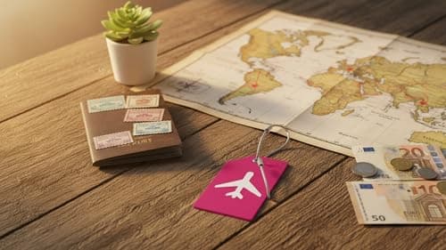 PVC Silicone Luggage Tags Holiday Suitcase Labels Travel Bag Plane Design Color with Name ID Card Suitable for Suitcase, Backpacks, Bags, Handbags. Travel Accessories Essentials (2 Pack Dark Pink) — view 6