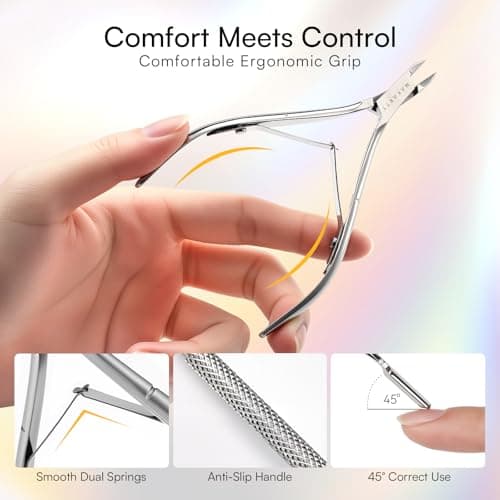 Makartt 2-in-1 Cuticle Remover & Pusher Set Pink 7mm Blade Stainless — view 4