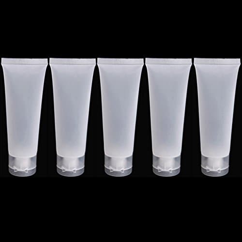 Gemini_mall® Travel Bottles 5 Squeezable & Refillable TSA Approved Cosmetic Travel Containers Bottle for Liquids Shampoo, Conditioner, Soap, Lotion, Sunblock, Toiletries etc (50ml, Matte) — view 2