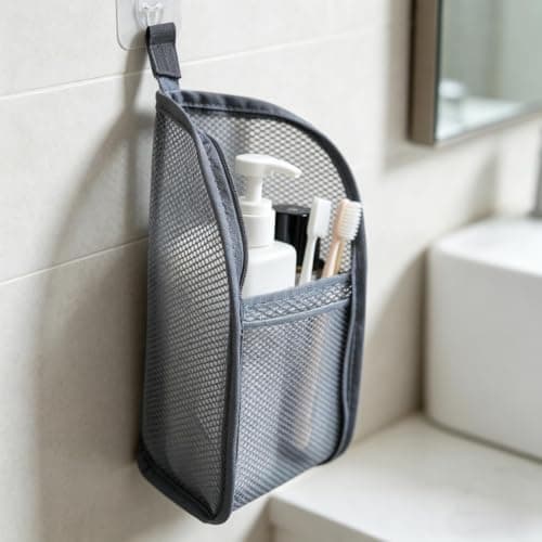 Standing Toiletry Bag, Mesh Makeup Bag, Travel Toothbrush Storage Pouch — view 3