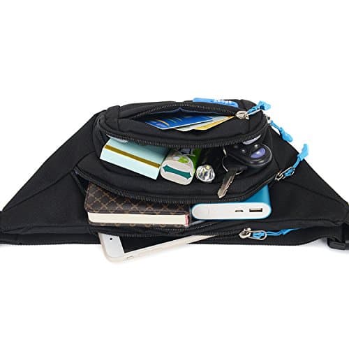 Waterproof Bum Bag Waist Fanny Packs Travel Hiking Outdoor Sport Money Hip Bag Pouch Pack Holiday Running Belt (BlackⅠ) — view 6
