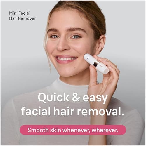 Braun Mini Facial Hair Remover for Women, FS1005, White — view 2