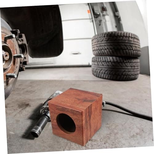 4 Inch Wooden Speaker Enclosure for Car Audio, Khaki Striped Finish — view 6