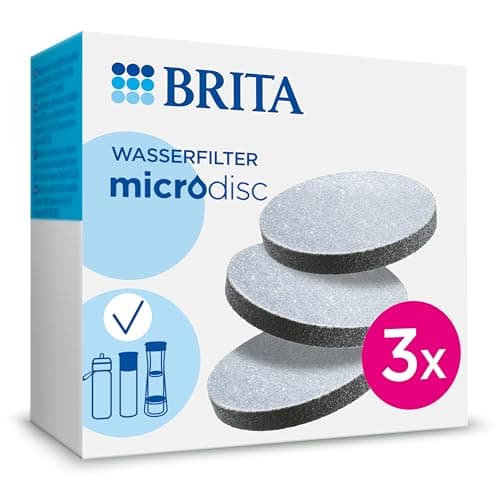 BRITA MicroDisc Replacement Filter Discs for Water Filter Bottles, 3 Pack