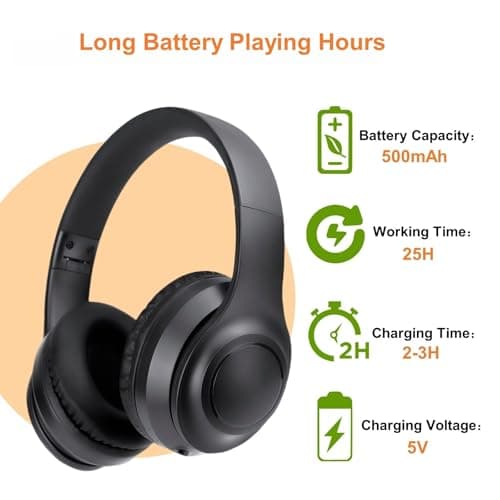 Hybrid Active Noise Cancelling Wireless TV Headphones for Seniors, ANC TV Headset with 5-in-1 Transmitter (Optical/Coaxial/RCA/USB/AUX), No Audio Latency, Clear Voice, Compatible with TV/PC — view 2