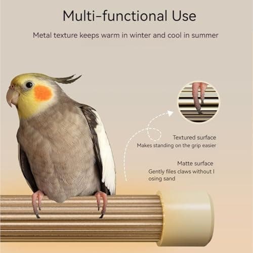 Bird Warmer, Winter Heated Perch Stand Bird Cage Heater, Terrarium Accessories for Hammock Aviary Indoor Travel Small Animals African Grey Lovebirds Canary — view 4
