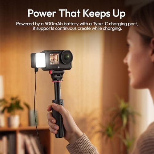 ULANZI LM24 Vlogging Light for DJI Osmo Nano/Osmo Action 6, Waterproof Magnetic Mini LED Action Camera Video Light Accessories, Quick Release Photography LED Fill Light for Vlog Selfie Video Recording — view 5