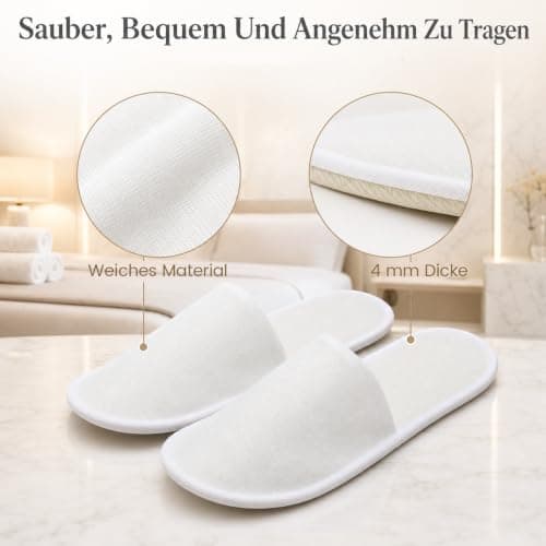 Iyxeo 20 Pairs Disposable Hotel Slippers, Guest Slippers for Men Women — view 4