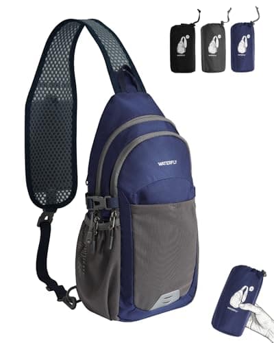 Waterfly Foldable Sling Bag Men Women, Anti Theft RFID Crossbody for Travel