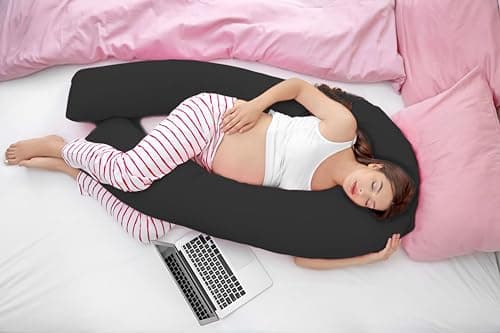 Hometex Pillowcase Only 9ft U Pillow (Black)