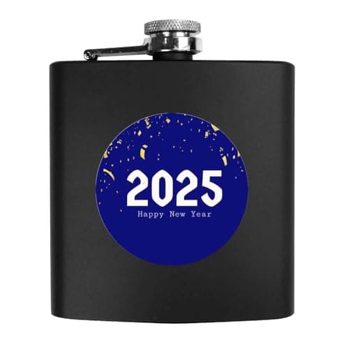 Azeeda '2025 New Year' Pocket Hip Flask - 6oz (HP00034576)