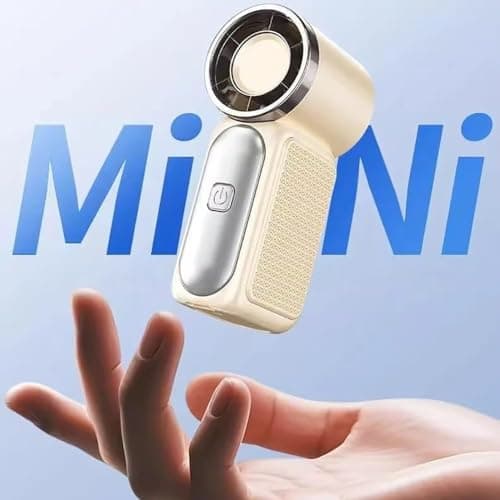 Pyltor 100 Speed Wind Digital Display Handheld Fan, 3000mAh Personal Pocket Fan,Blowing Device For Outdoor, Camping, Hiking, Travel, Compact & Ultra-Quiet Design, Strong Air (Green) — view 3