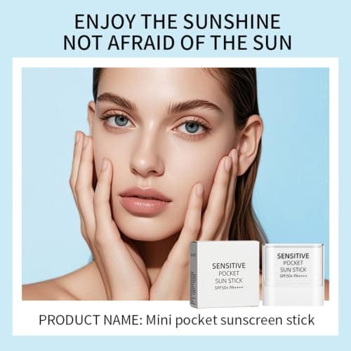 Mineral Sunscreen Stick for Face & Body, 2 Pack Sensitive Portable Matte Sun Stick SPF50, Travel Size, No White Cast, Lightweight & Non-Greasy Broad Spectrum Sun Protection for Daily Use — view 2