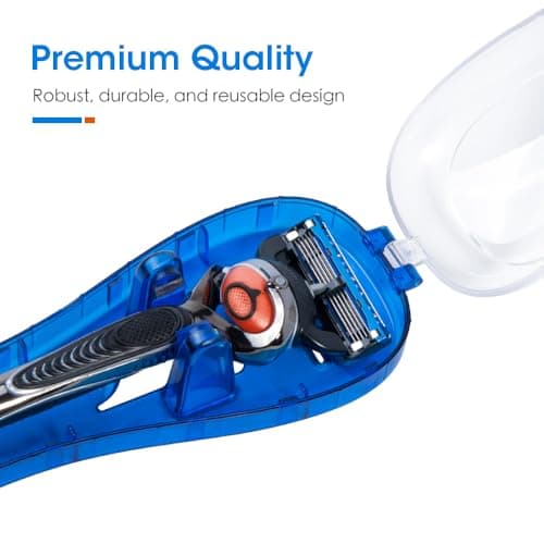 Nincha Manual Razor Travel Case Portable Plastic Manual Razor Trimmer Protector Blue — view 2