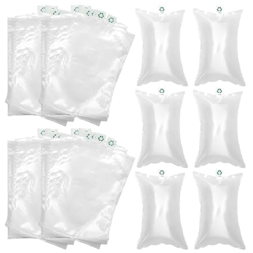 Clear Inflatable Air Cushion Bags 10×15cm, 100 Pack Void Fill Packaging Filler, Shockproof Air Bags for Packing Materials, Protective Plastic Bags for Shipping Boxes and Fragile Items