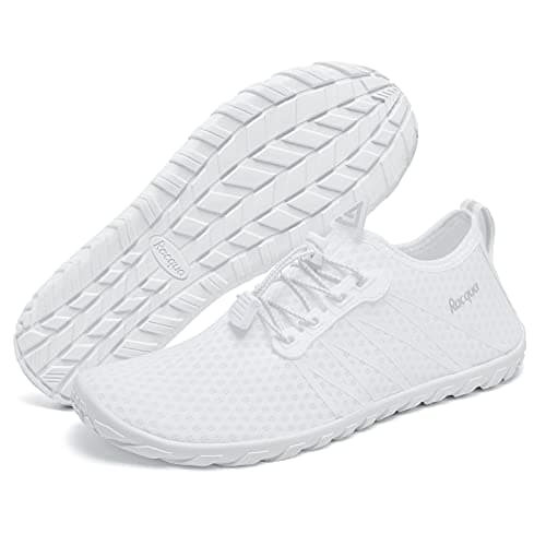 Racqua Men Women Water Shoes Breathable Barefoot Pool Shoes White 4.5 — view 3