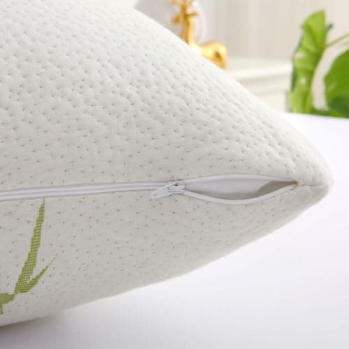 EDS Bamboo Memory Foam Pillow Pack of 1 Medium Firm Pillow for Neck & Shoulder Support Breathable Bed Pillow with Removable Machine Washable Cover for Side Back & Stomach Sleepers (Pack of 1) — view 6