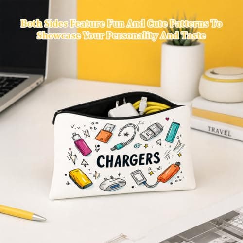 ZEQUNAFENG Travel Cable Organiser Bag, Portable Waterproof Tech Pouch — view 4