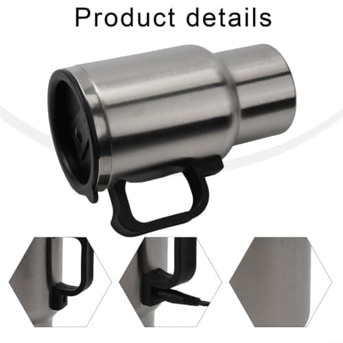 Car Heating Coffee Cup 500ml for Road Trip Travel — view 4