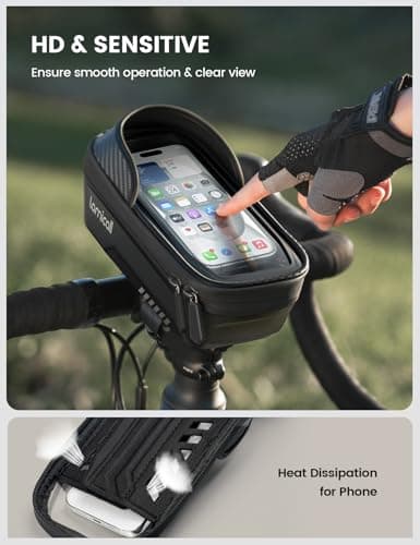 Lamicall Waterproof Bike Frame Bag, [1s Release] Bike Top Tube Phone Bag — view 5