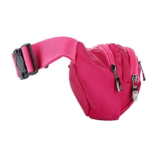Bumbags and Fanny Packs for Running Hiking Waist Bag Outdoor Sport Hiking Waistpack for Men Women (Rose Red) — view 6