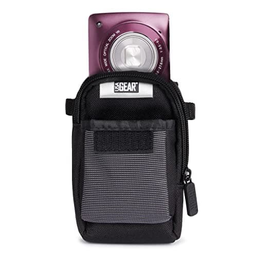 USA Gear Digital Camera Case Compatible with Canon G7x Mark ii, Nikon Coolpix, Canon Elph 190, PowerShot and More - Small Camera Bag Travel Case with Shoulder Strap, Belt Loop and SD Card Pocket — view 4