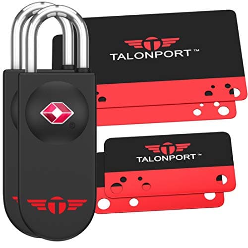 Keyless TSA Approved Luggage Lock with Lifetime Card Keys & No Combo to Forget (2 Pack)