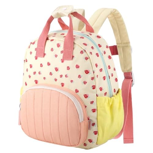 GAGAKU Toddler Backpack for Girls - Kids Backpacks Mini Children Backpack 2-4 years Cartoon Breathable Comfortable Preschool Kindergarten Elementary Rucksack Travel Bag - Pink Strawberry