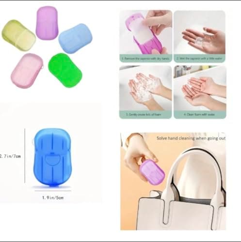On-the-Go Portable Hygiene & Personal Care Kit, All in one Travel Essentials with Hand Sanitizer, Hand Cream, Paper Soap, Wet Wipes, Disposable Gloves, Perfect as a Gift(All in one kit 8pcs) — view 5