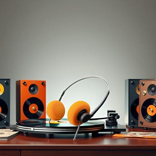 Gowxs Orange Retro Over-Ear Headphone,Vintage Feelings Headphone,Retro Lightweight Earphones,Hi-Fi Stereo Earphone Headset,for Most Mobile Phones Playback Pevices Headphones and Earbuds — view 4