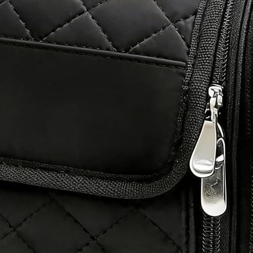 Travel Cosmetics Pouch - Expandable Hygiene Kit for Portability | Foldable Nylon Case Featuring Elastic Loop Fasteners & Leakproof Compartments for Bathing, Flying, Touring and Backpacking — view 6