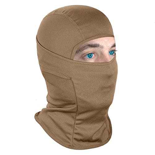 Achiou Balaclava Face Mask, Ski Mask UV Protector Lightweight for Motorcycle Cycling Running Khaki