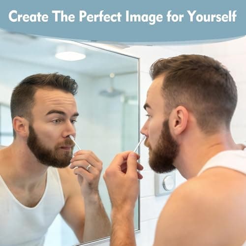 5PCS 2-in-1 Nose Hair Trimmer for Men and Women, Double Sided Nasal Hair Trimmer, 360° Painless Nose Trimmer Men & Ladies, Ear and Nose Hair Trimmer for Men (White) — view 6