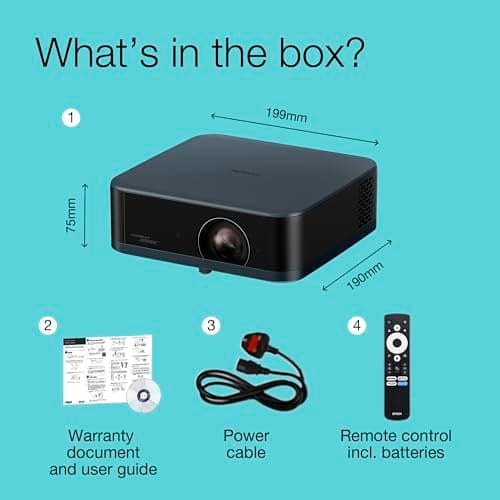 Epson Lifestudio Pop Plus EF-62N Metallic Navy, Portable Smart Projector, Sound by Bose, Google TV, 4K Pro UHD, Indoor/Outdoor Use, 5-year warranty* — view 3