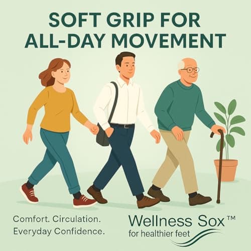 Mens Wellness Sox – 6 Pairs Organic Cotton Socks with Non-Elastic Cuff – Work, Walking & Travel | Antibacterial Diabetic | UK 6-11 | EU 39-46 (UK, Alpha, One Size, Regular, Regular, Brantford) — view 6