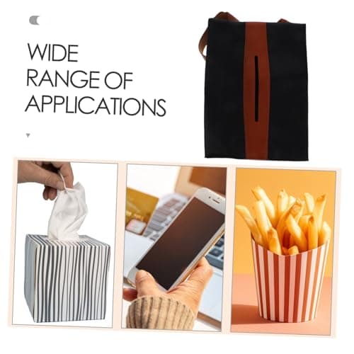 TOYZFRIENDY Car Tissue Holder Reusable Travel Tissue Box Holder for Car Backseat Hanging with Easy Install Pu Leather Elegant Design — view 4